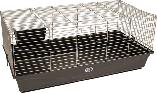 KOOI LIBERTY 120 - Knaagdierkooi - 118x59x50 cm - Grijs
