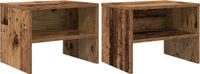 vidaXL Nachtkastje - Oud hout - Set van 2