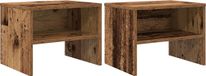vidaXL Nachtkastje - Oud hout - Set van 2