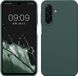 kwmobile telefoonhoesje geschikt voor Samsung Galaxy A17 4G / 5G - Hoesje met siliconen coating - Smartphone case in blauwgroen