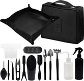 Merkloos Set d'outils de jardin - Vert - 17 pièces - Avec tapis de plantation pliable - Pour jardin miniature et plantes succulentes