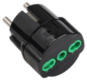 FME Adapter Schuko 10/16 A + T, zwart, artikelnummer 81091