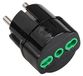 FME Adapter Schuko 10/16 A + T, zwart, artikelnummer 81091