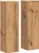 vidaXL Plantenstandaard 2 stuks eikenhout 17 x 17 x 60 cm