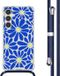 iMoshion Hoesje Samsung Galaxy S24 Plus - Cobalt Blue Flowers Connect - Met Koord