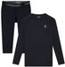 Poederbaas Thermoset Merinowol Dames - Thermoshirt + Thermolegging 3/4 - Zwart - Maat L