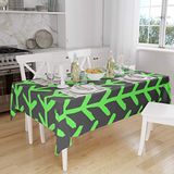 Bonamaison Tafelkleed, Anti-Mold, Sneldrogend, Waterdicht, 100% Polyester Tafellaken, Neon groene rook, 140 x 160 Cm - Ontworpen en Vervaardigd in Turkije