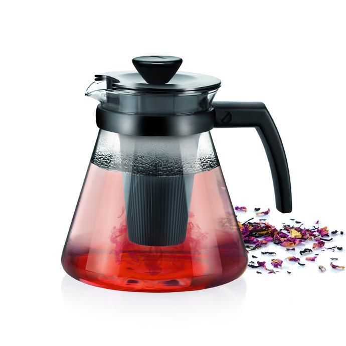 Tescoma Teo Theepot - 1.25L - Zwart/Transparant