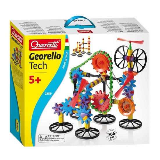 Quercetti Georello 3D Gear-Tech - Bouwset - 266 Onderdelen - Multi kleur