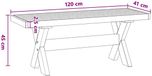 vidaXL Banc de salle à manger NOAIN 120 x 41 x 45 cm Bois de pin massif Noir