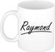 Bellatio Decorations Raymond Naam Koffiemok - Wit - Keramiek - 300 ml