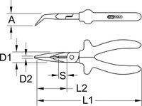 KS Tools 117.1767 Pince universelle en plastique avec isolation de sécurité, 230 mm