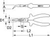 KS Tools 117.1767 Pince universelle en plastique avec isolation de sécurité, 230 mm