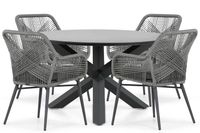 Lifestyle Garden Furniture Lifestyle Lifestyle Advance/Orino 130 cm dining tuinset 5-delig