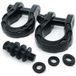 GearAmerica Mega Shackles Black (2PK) | 34 Ton Capaciteit - Sterker dan 20mm D-ringen | Trekbeugel + 23mm Pin + Sluitringen | Veilige verbinding voor Trekband of Lierkabel naar 4x4 Off-Road 4x4 Herstel