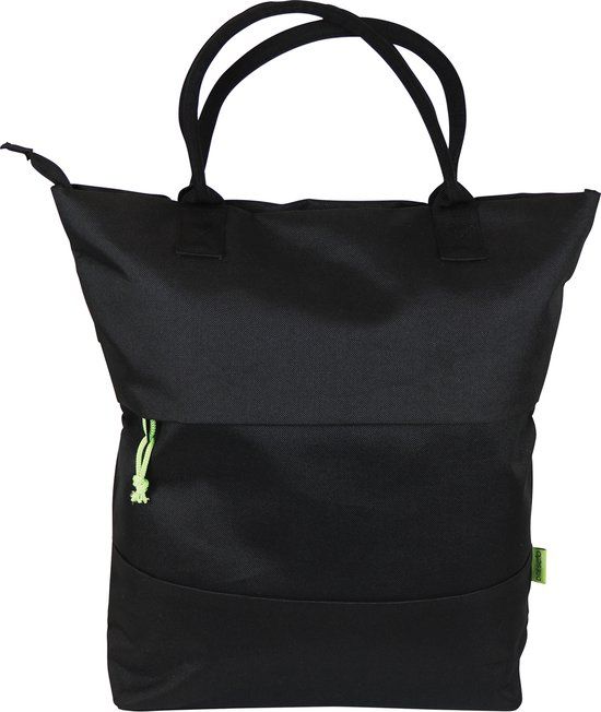 Dresco Shopper Fietstas - Pakaftas 20 Liter - Zwart - Enkele Fietstas - Nylon