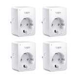 TP-Link Tapo P110 Smart Plug - 4 Pack - WiFi - Energy Monitoring - White