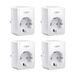 TP-Link Tapo P110 Smart Plug - 4 Pack - WiFi - Energy Monitoring - White