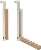 Relaxdays Deurhaak Set van 2 - Inklapbaar - Beige