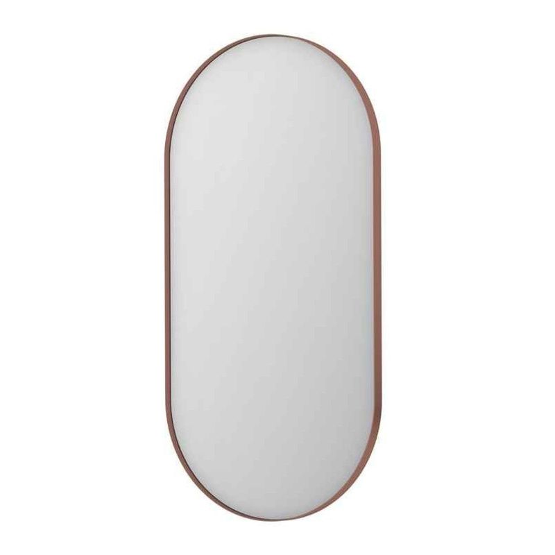 Ink Spiegel SP20 Ovaal - Stalen Kader - Geborsteld Koper - 60x4x120 cm
