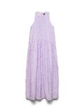 VERO MODA VMFLORENTE SL HIGH NECK 7/8 DRESS EXP Maxi robe Femme L Lilas pastel Fleuri Polyester