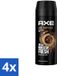 AXE Deodorant Spray Dark Temptation Chocoladegeur Verleidelijk Fris 150 ml - 4 Stuks