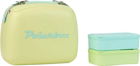 Polarbox Retro Koelbox 6L met 2 Lunchboxen - Groen/Blauw