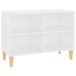VidaXL TV-meubel met massief houten poten 69,5x30x50 cm wit