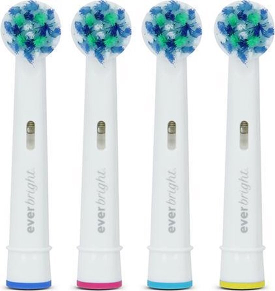 Everbright. Oral-B geschikte opzetborstels - X-Clean opzetborstels - 4 stuks Geschikt voor Oral-B tandenborstels