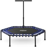 Neo-Sport fitnesstrampoline met handvat 127 cm - zeshoekig blauw