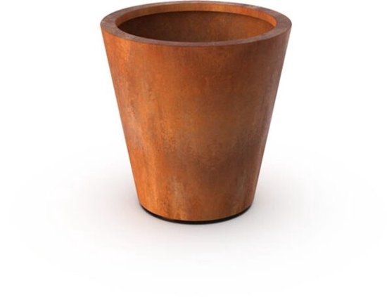 Intergard Bloembak plantenbak rond cortenstaal met bodem 100x100cm
