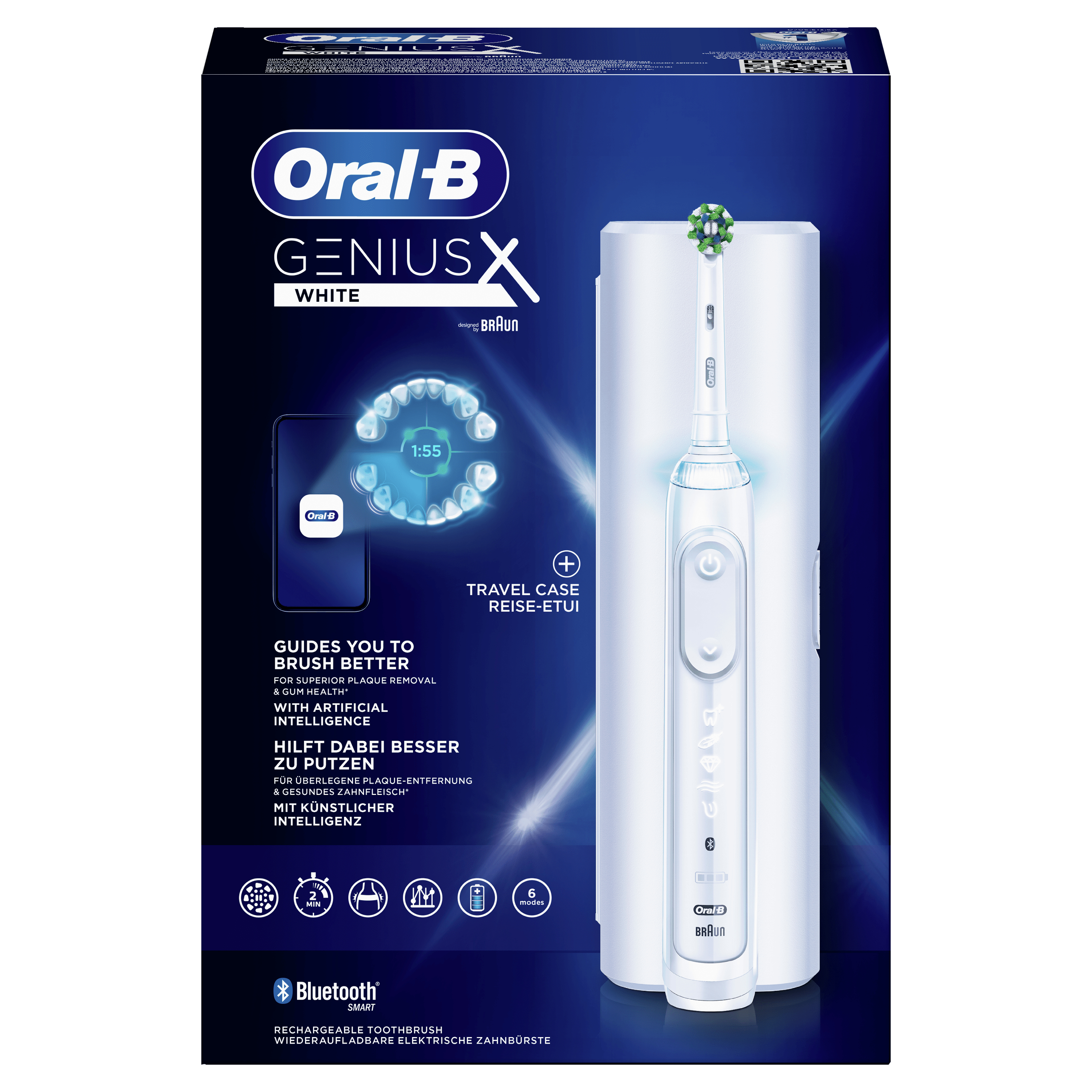 Oral-B Oral-B Genius X Witte Elektrische Tandenborstel Ontworpen Door Braun