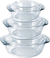 HGMD® HGMD Ovenschalen Set - 3-Delig - 700 ML, 1500 ML & 2000 ML - Rechthoekig - Vaatwasserbestendig