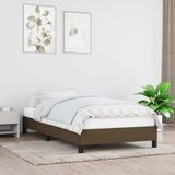 Maison Exclusive - Cadre de lit sans matelas Marron foncé 90x200 cm Tissu