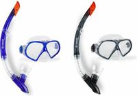 BEUCHAT - Silicone snorkelmaskerset - Stream Volwassene - Zwart/Blauw