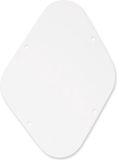 Boston P-102-W plaque arrière, cavité de potentiomètres, 1 pli, modèle LP, blanc