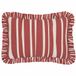 furn. Kussen Carmon Stripe Ruche - Linnen/Rood - 40x60cm