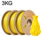 PETG Filament - filament pour imprimante 3D - 1,75 mm ±0,03 mm - bobine de 3 kg - adapté aux imprimantes 3D FDM - parfaitement enroulé - biodégradable - jaune