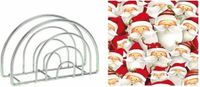 Merkloos Servettenhouder met kerst servetten kerstmannen