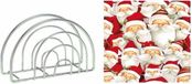 Merkloos Servettenhouder met kerst servetten kerstmannen