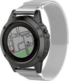 Strap-it Garmin Fenix 5x / 6x Milanese band - zilver