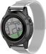 Strap-it Garmin Fenix 5x / 6x Milanese band - zilver