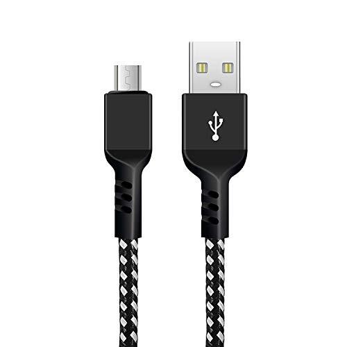 MacLean MCE473 USB naar micro-USB-kabel, USB-laadkabel, 1 m, Fast Charge 5 V/2,4 A, datakabel, snellaadkabel, High Speed nylon gevlochten aansluitkabel, gegevensoverdracht (MicroUSB)