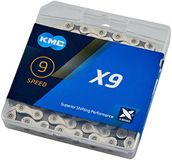 KMC Ketting X9 Unisex, Zilver/Grijs, 114 Link