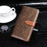 Merkloos idewei Crocodile Texture Horizontale Flip Leren Case met Houder & Kaartsleuven & Portemonnee (Ebbenhout)