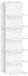 SoBuy Bibliothèque Blanc - 6 Niveaux - 3 Compartiments Ouverts - Convient aux Dossiers A4 - 30 x 32,5 x 110 cm - STR14-W