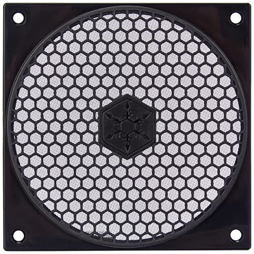 SilverStone Technology FF121 120mm Standaard Ventilatorfilter met Honingraatrooster, zwart, SST-FF121