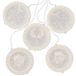 AmeliaHome Led-raamdecoratie, acryl hanger, lichtketting, 5-delige set, USB-lichtketting, kerstdecoratie, rond, rendieren