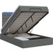 Maison Exclusive Lit Ottoman exclusif, avec matelas et éclairage LED, couleur gris foncé, dimensions 120 x 200 cm, revêtement en tissu