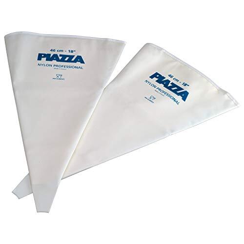PIAZZA 2753462 Professional Nylon Pastry Bag, 46 cm Length, 2 pcs, White, diametre
